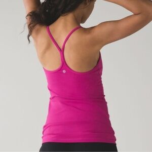 🍋 Lululemon Power Y Tank‎ *Luon Raspberry, Sz 8